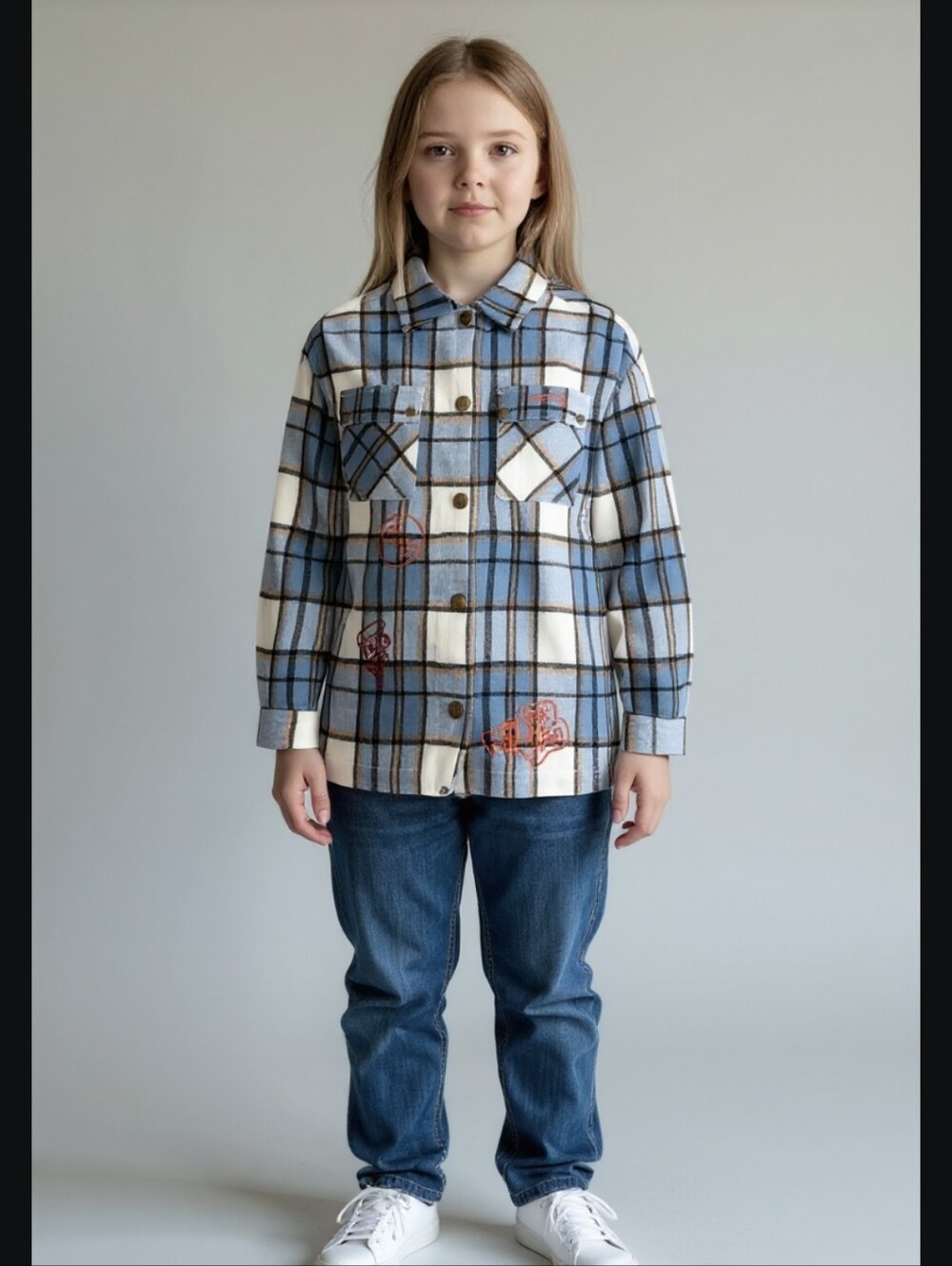 Disney Turning Red Plaind Flannel Shirt for Kids size 9/10.